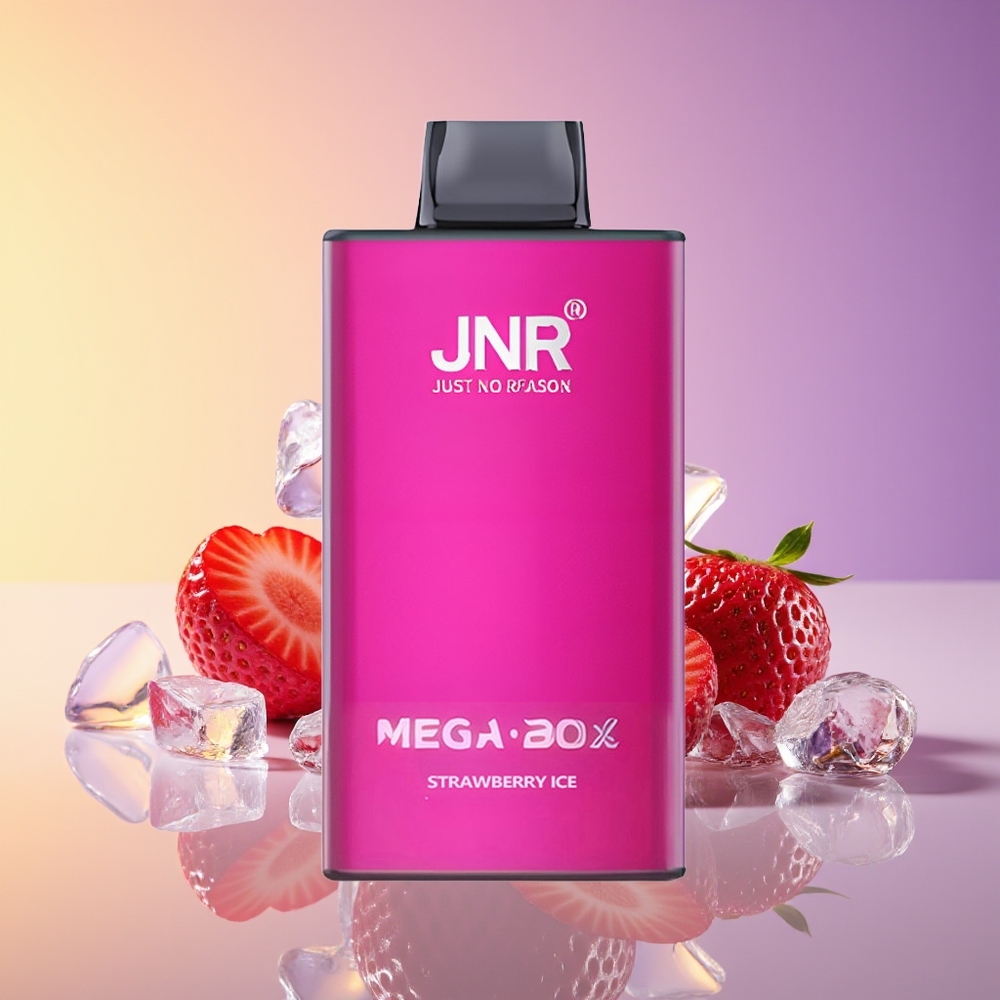 JNR Mega Box 25000 Puff Çiyələk Buz Birdəfəlik Vape