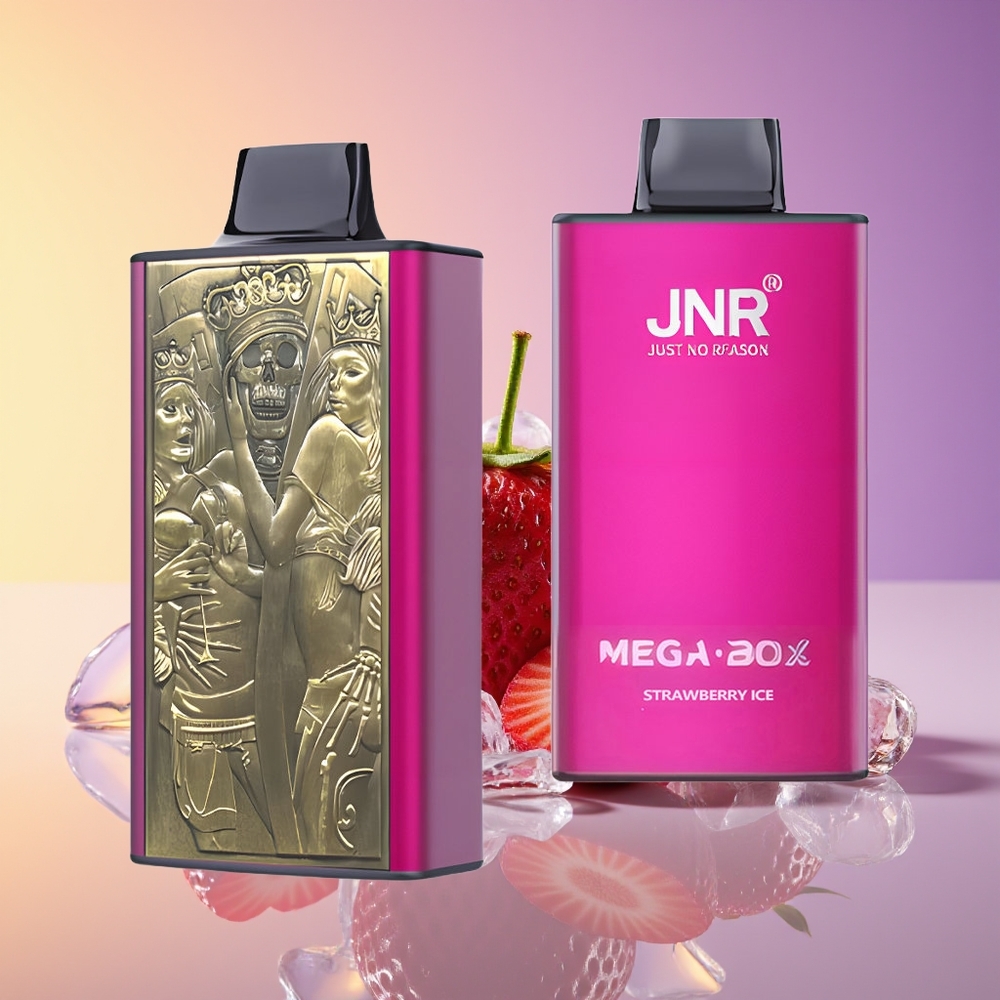 JNR Mega Box 25000 Puff Çiyələk Buz Birdəfəlik Vape