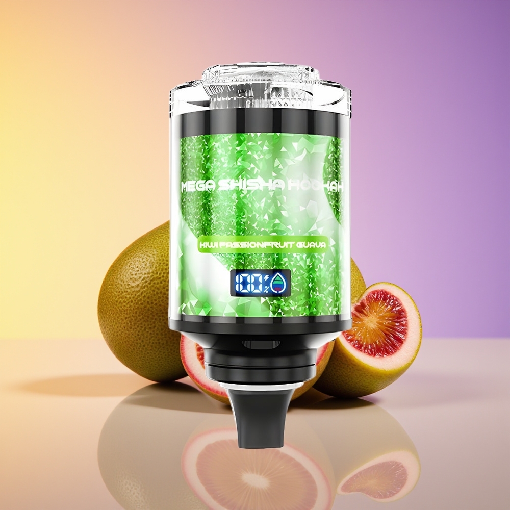 JNR Mega Shisha Hookah 100K Ağızlıq Stolüstü Uyğunluğu Kivi Çiyələyi Qovaq