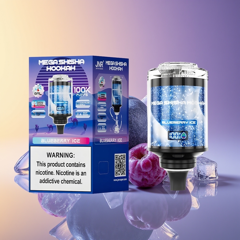 JNR Mega Shisha Hookah 100K Nəfər Masaüstü Uyğunluğu Göyəmeyvəsi Buz