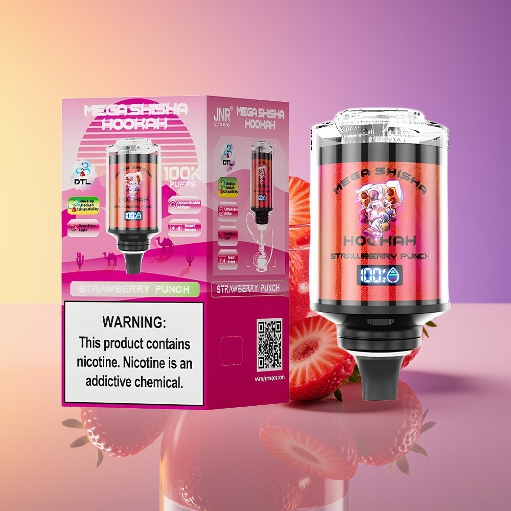 JNR Mega Shisha Hookah 100K Nəfərli Çiyələk Punch