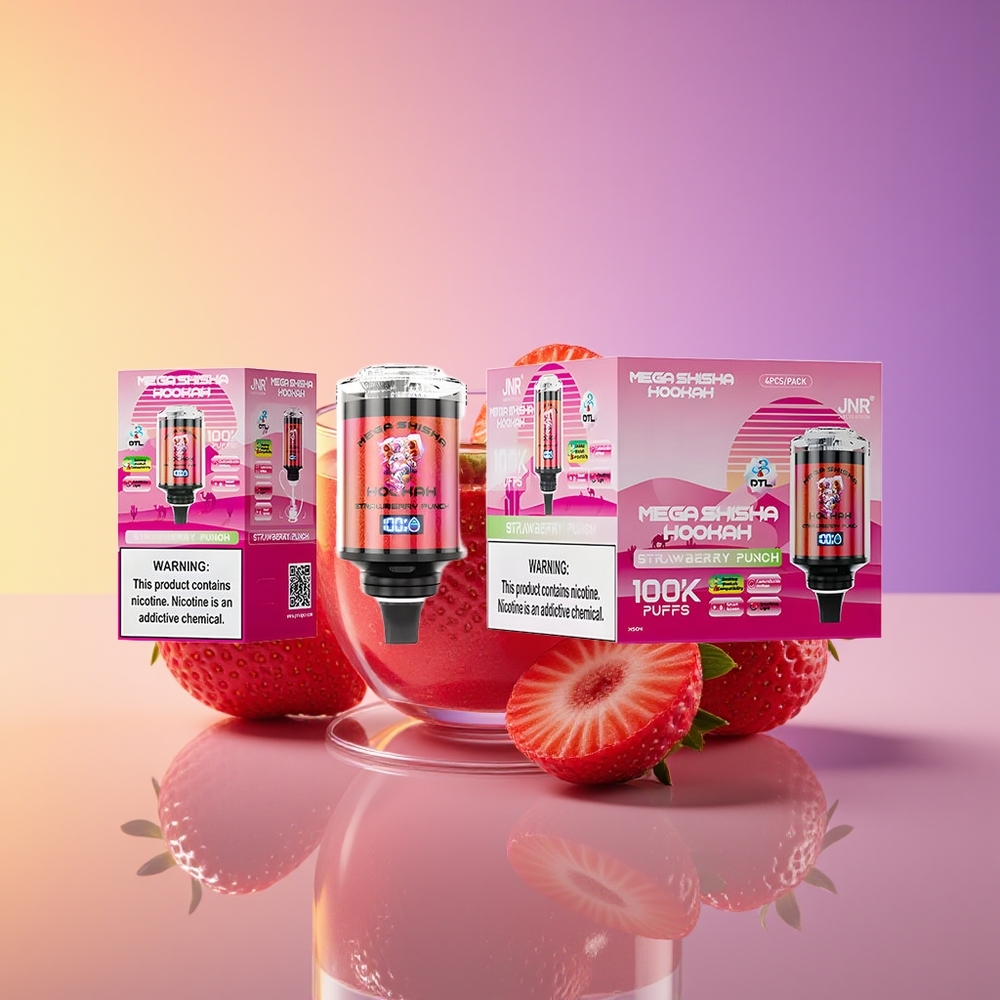 JNR Mega Shisha Hookah 100K Nəfərli Çiyələk Punch