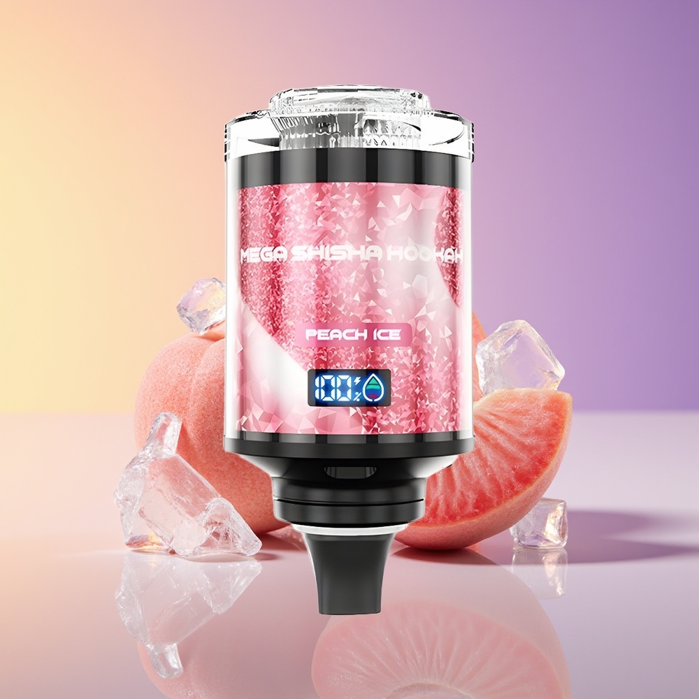 JNR Mega Shisha Hookah 100K Nəfəs İşığı Şaftalı Buz