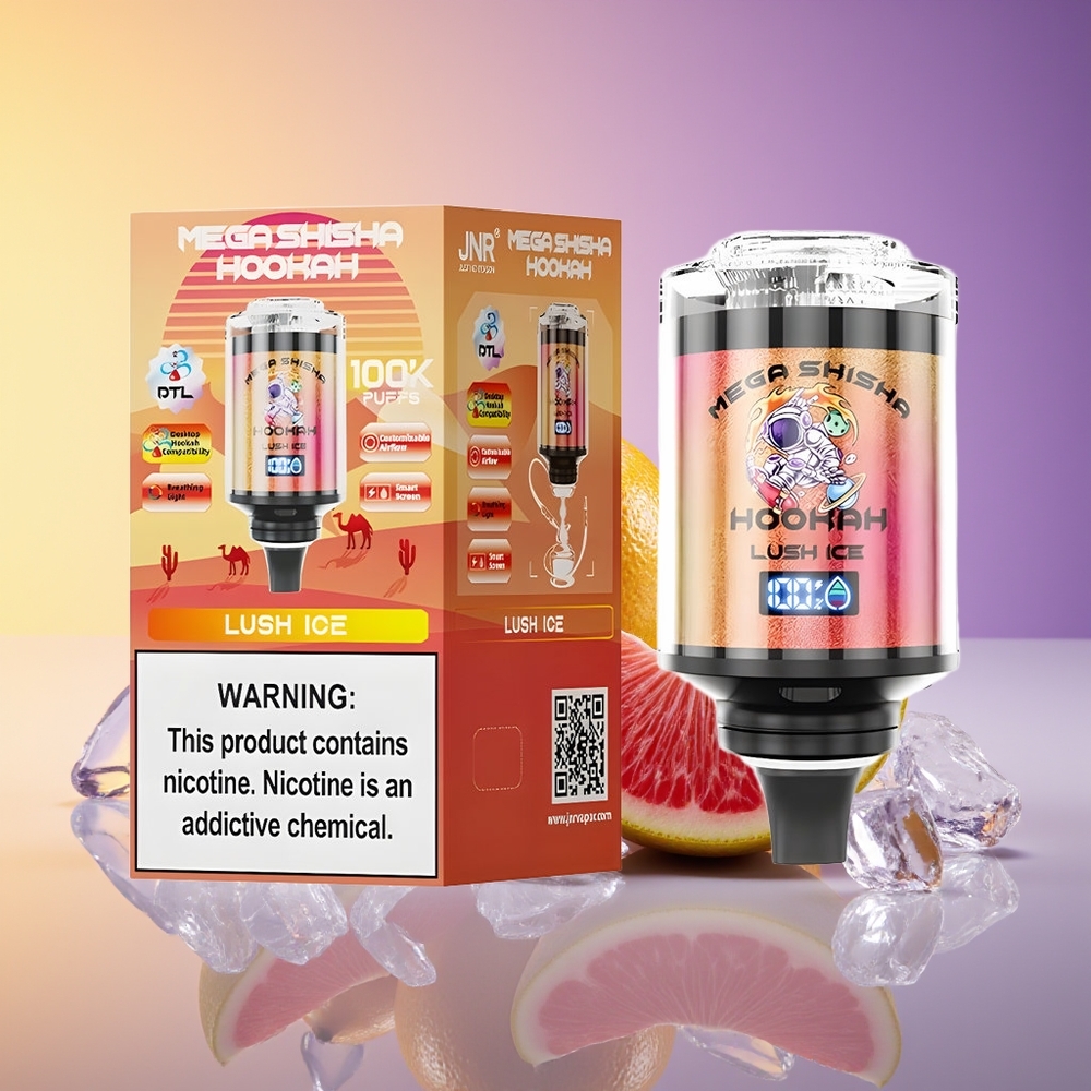 JNR Mega Shisha Hookah 100K Nəfəsli Smart Ekran Lush Buz