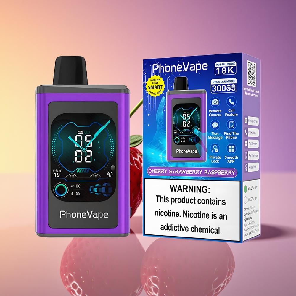 JNR PhoneVape 30000 nəfəs Turbo albalı çiyələk moruq