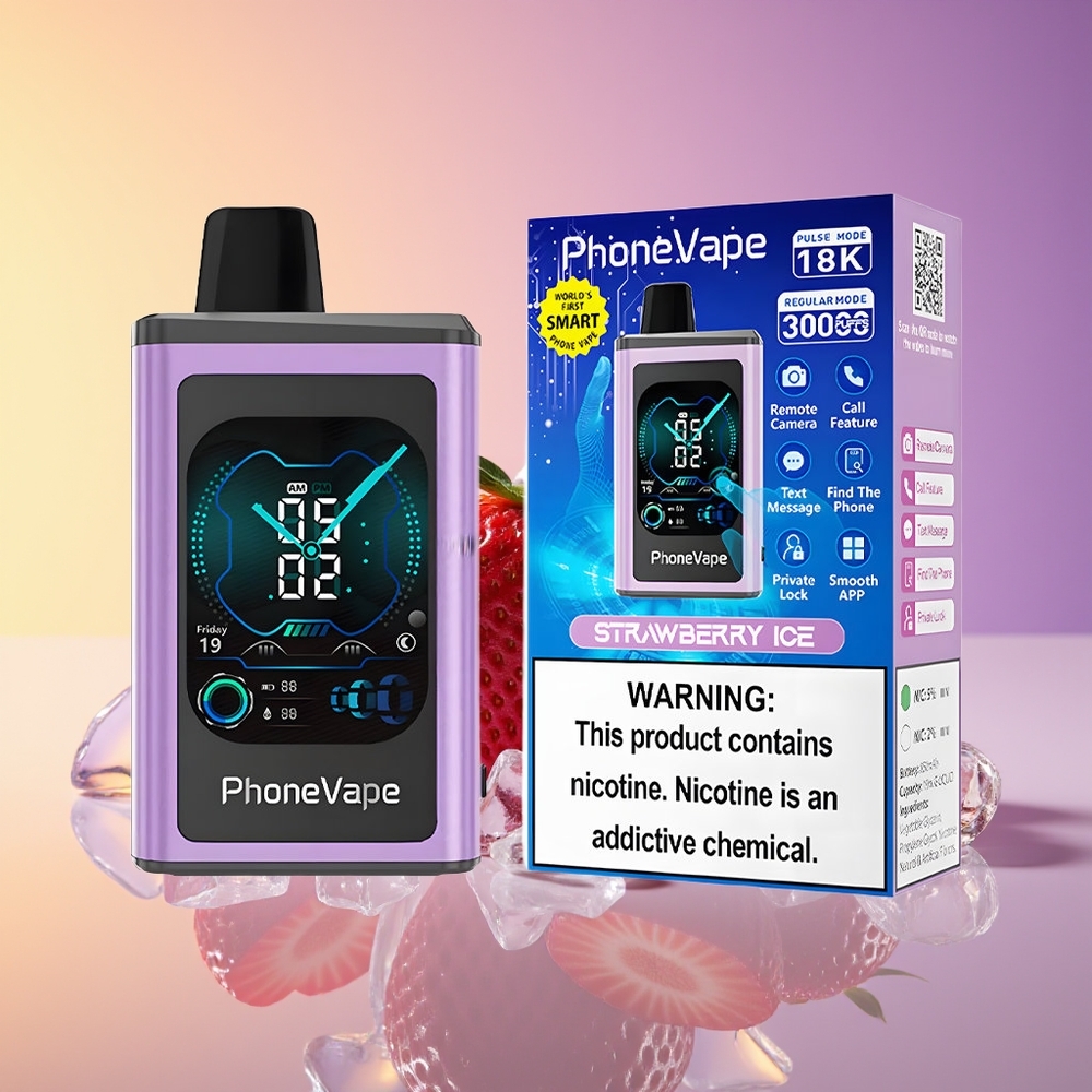 JNR PhoneVape 30000 puff Turbo Çiyələklı Buz