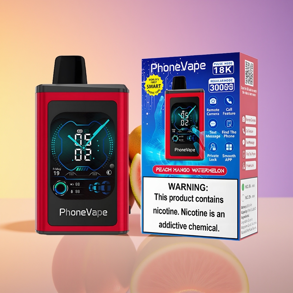 JNR PhoneVape 30000 puffs Turbo Şaftalı Manqo Qarpız
