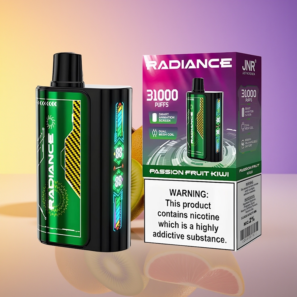 JNR Radiance 31000 Puff Akıllı Animasiya Ekranı Ehtiras Meyvəsi Kivi