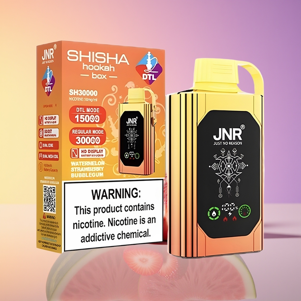 JNR Shisha Hookah Box 20500 Puff Dual Mesh Coil Qarpız Çiyələk Bubblegum