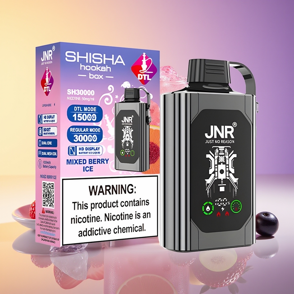 JNR Shisha Hookah Box 20500 Puff Dual Mesh Qarışıq Giləmeyvə Buz Birdəfəlik Vape