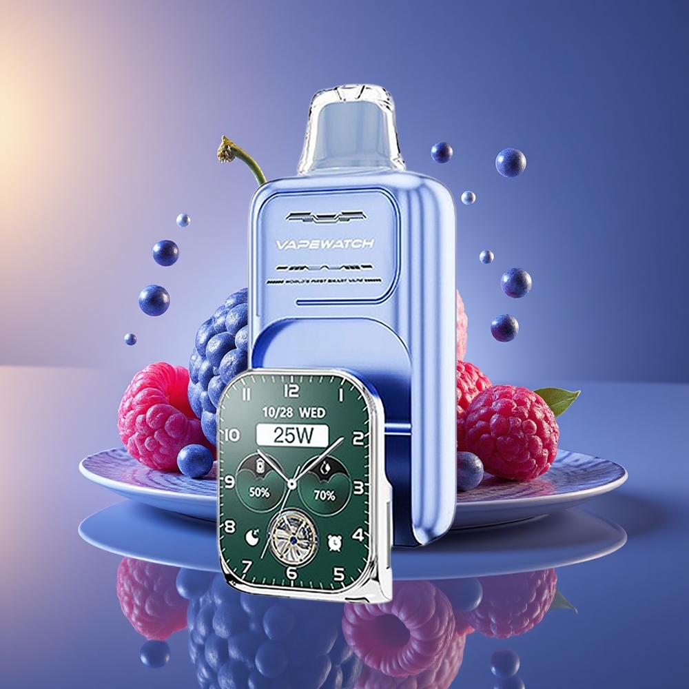 JNR VapeWatch 30000 Nəfərlik Dual Mesh Coil Göy Mor İstisi Birdəfəlik Vape