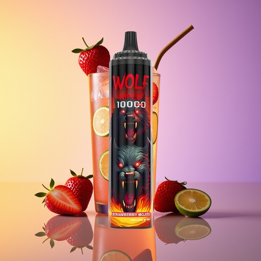 JNR Wolf Niplo 10000 Püf 1.0 Ohm Çiyələkli Mojito