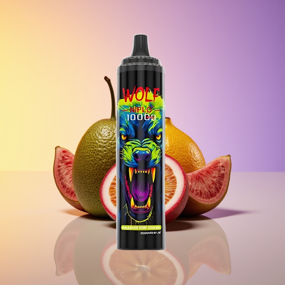 JNR Wolf Niplo 10000 Puff Mesh Coil Ehtiras Kiwi Qoyava