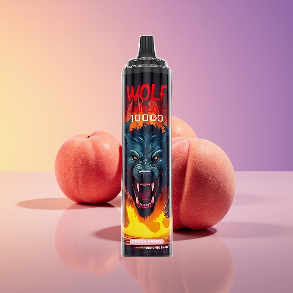 JNR Wolf Niplo 10000 Puff Mesh Coil Şaftalı Giləmeyvə