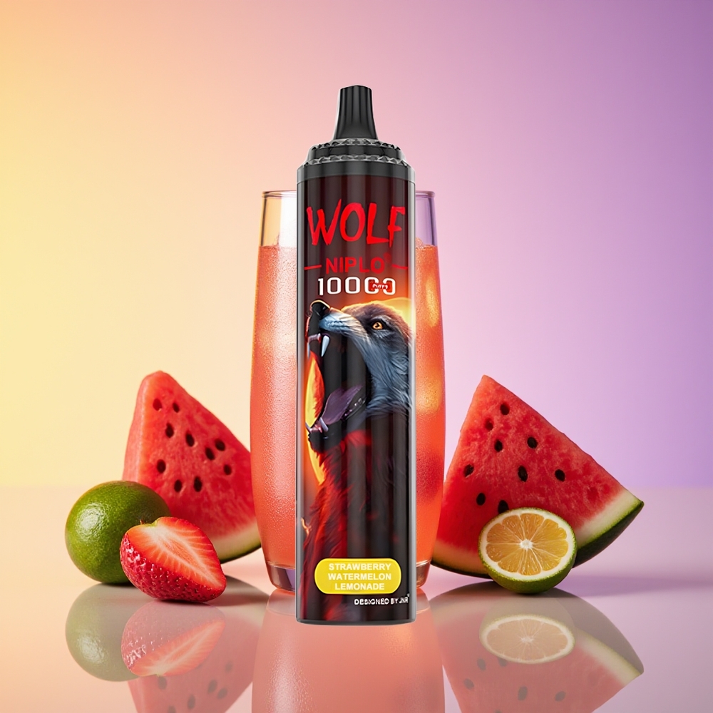 JNR Wolf Niplo 10000 Puff Mesh Coil Çiyələk Qarpız Limonad