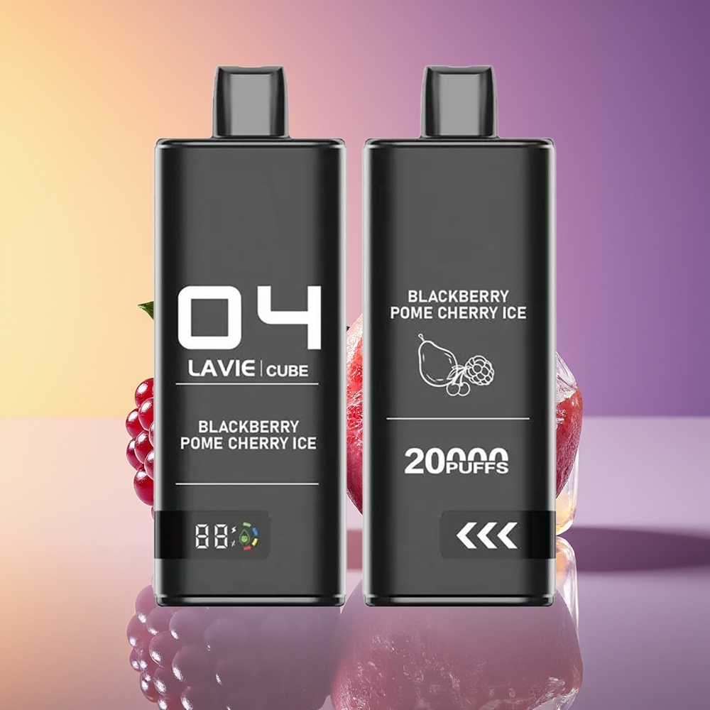 LAVIE Cube 20000 Nəfərlik Qara Giləmeyvə Nar Albalı Buz Bir Dəfəlik Veyp