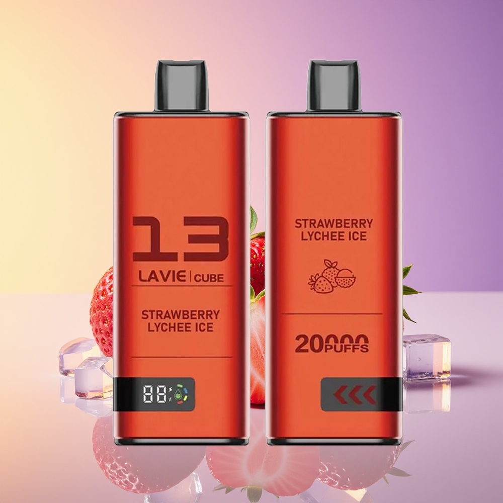 LAVIE Cube 20000 Puff Bir dəfəlik Vape Çiyələk Liçi Buz