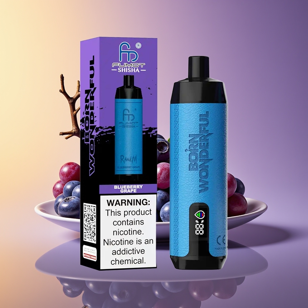 RandM Fumot Shisha 10000 Püf LED Göstərici Göyəmeyvə Üzüm