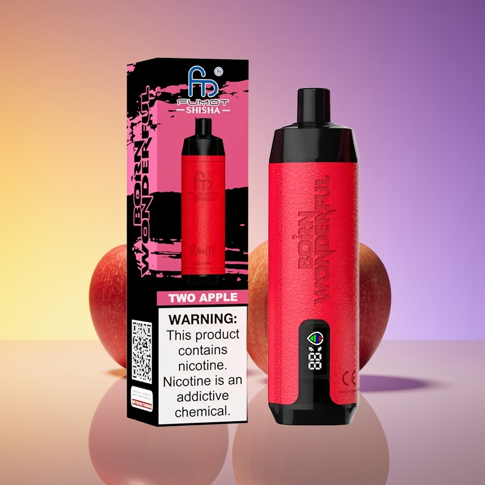 RandM Fumot Shisha 10000 Pərdə Nəfəs LED Göstərici İki Alma