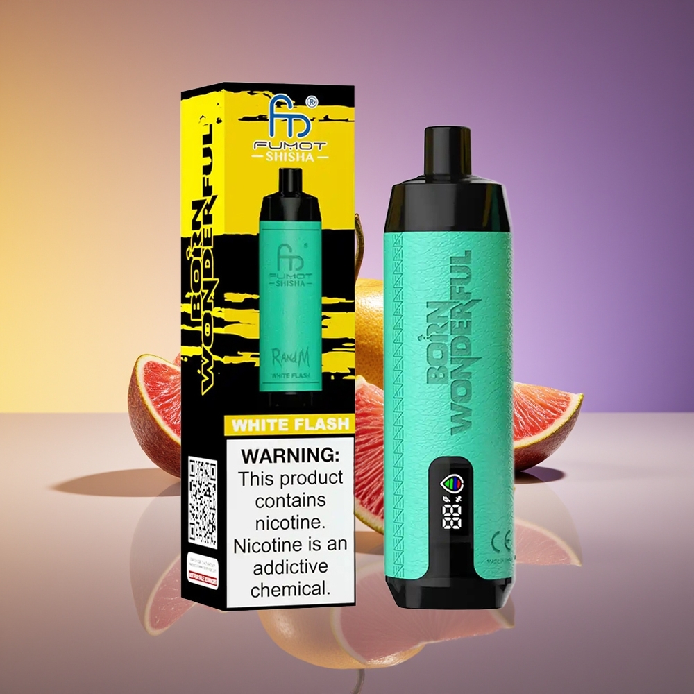 RandM Fumot Shisha 10000 Puff LED Göstərici Ağ Flaş