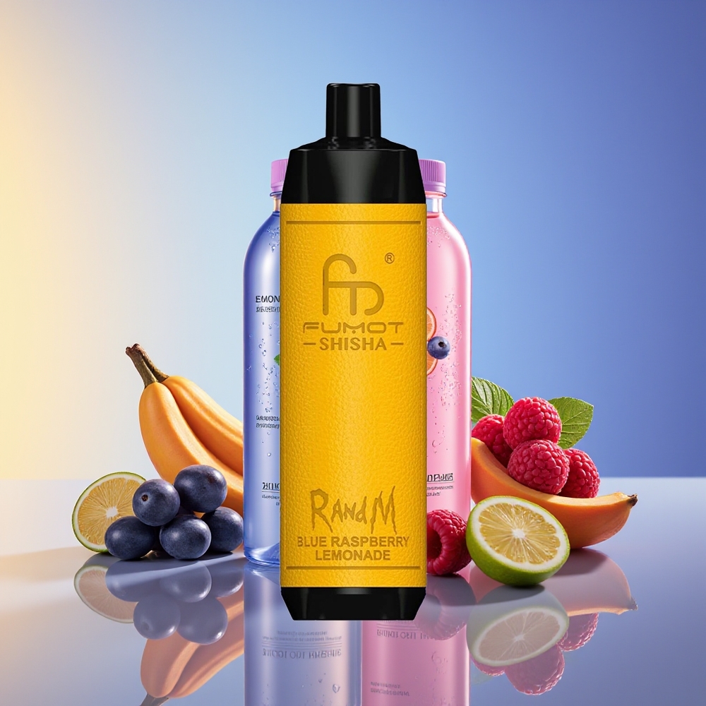 RandM Fumot Shisha 10000 Puff LED Göstəricili Göy Moruq Limonad