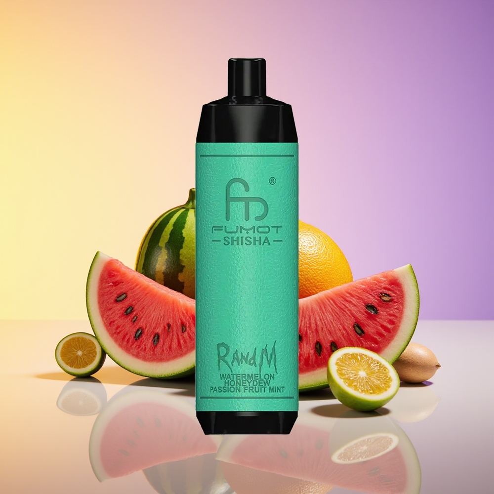 RandM Fumot Shisha 10000 Puffs 18ml Əvvəlcədən Doldurulmuş Qarpız Balqabaq Ətrli Nanə