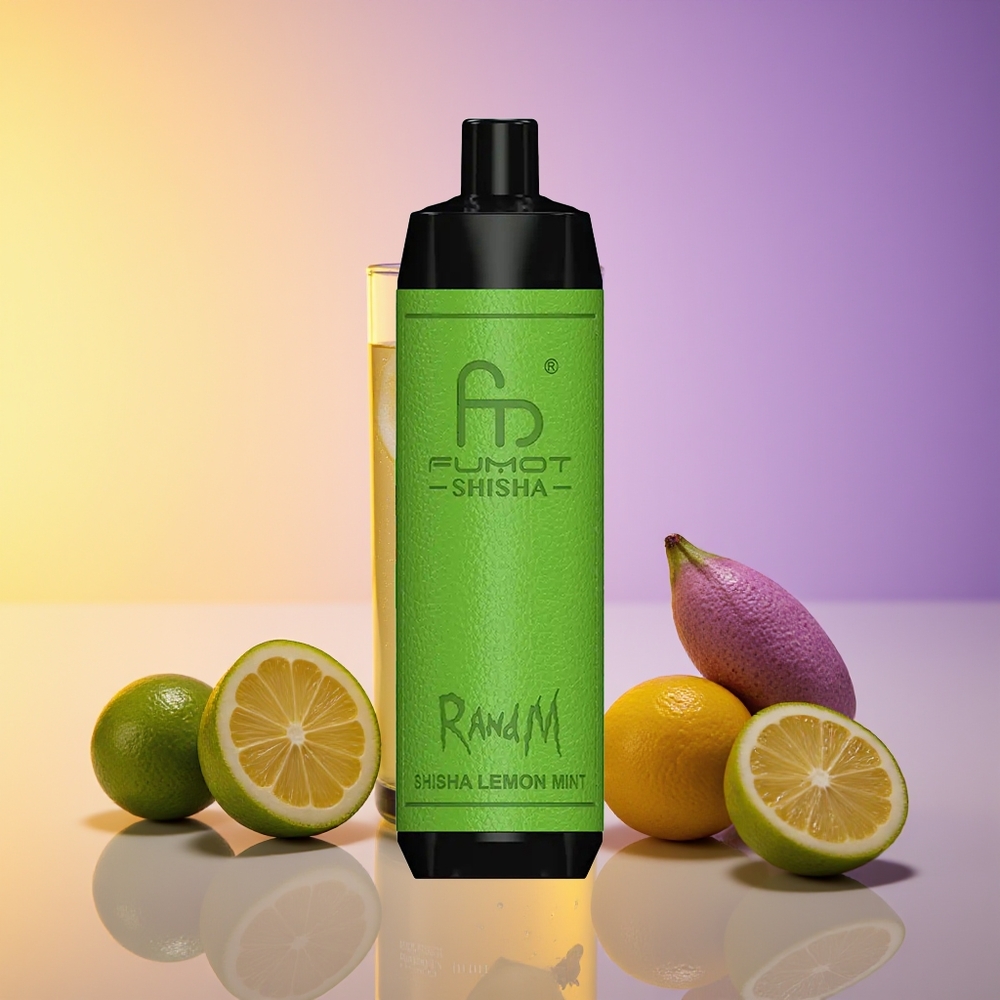 RandM Fumot Shisha 10000 Puffs LED Göstərici Limon Nanə