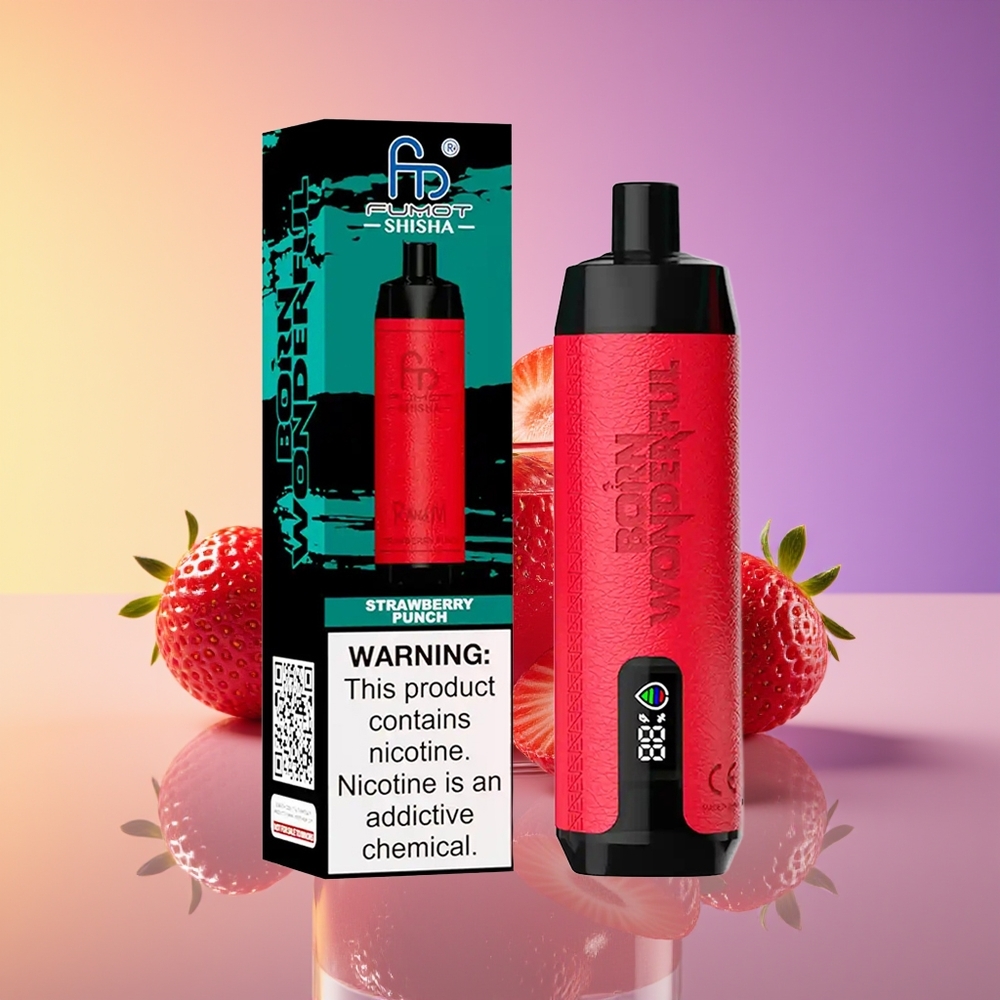 RandM Fumot Shisha 10000 Puffs Mesh Çiyələk Punch