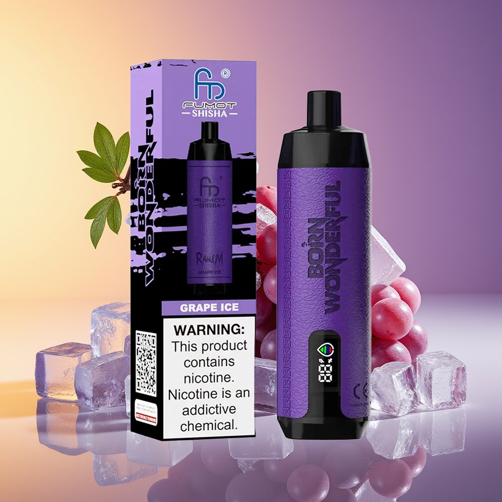 RandM Fumot Shisha 10000 Puffs Üzüm Buz Birdəfəlik Vape