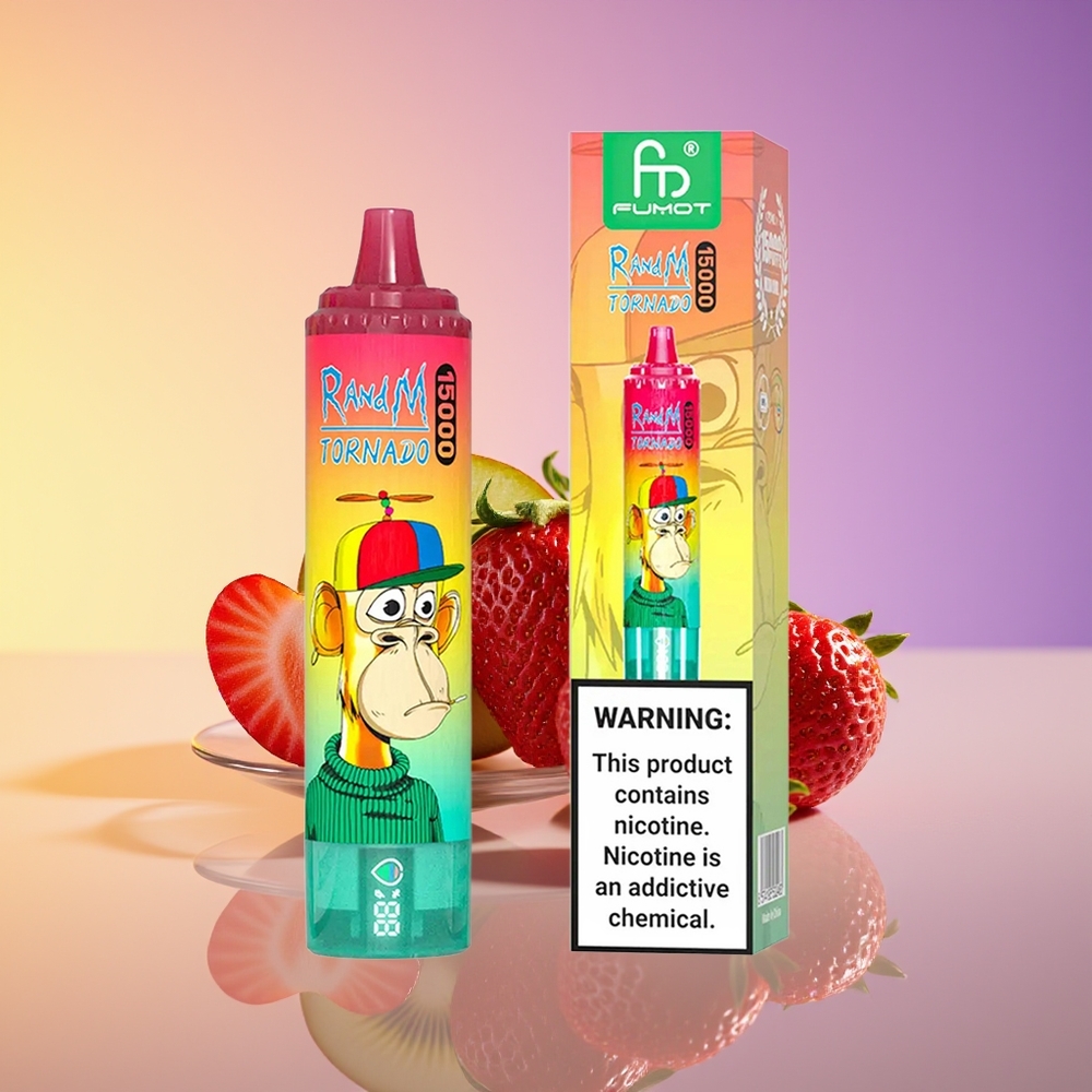 RandM Fumot Tornado 15000 Nəfər Mesh Çiyələk-Kivi