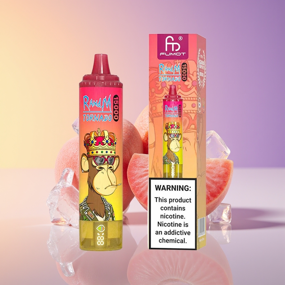 RandM Fumot Tornado 15000 Nəfərlik Şaftalı Buz Birdəfəlik Vape