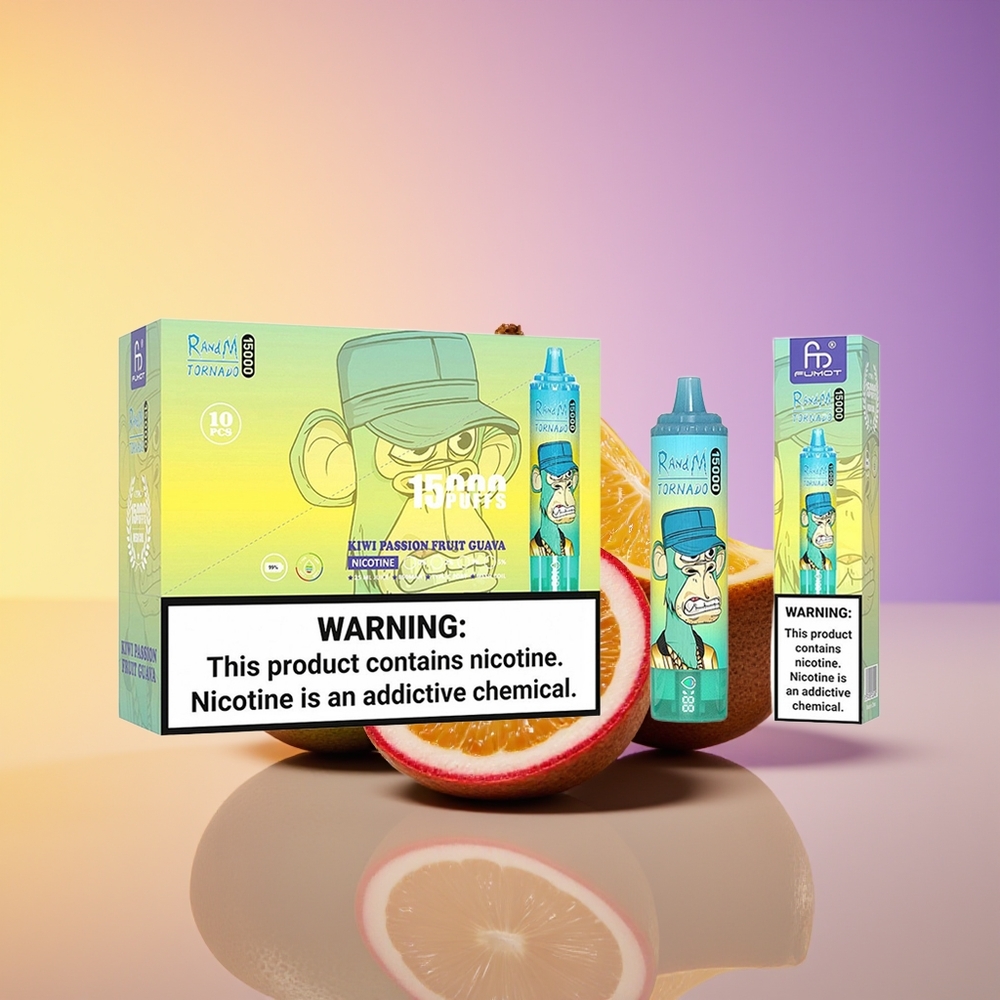 RandM Fumot Tornado 15000 Nəfəs Kiwi Ehtiraslı Qvava