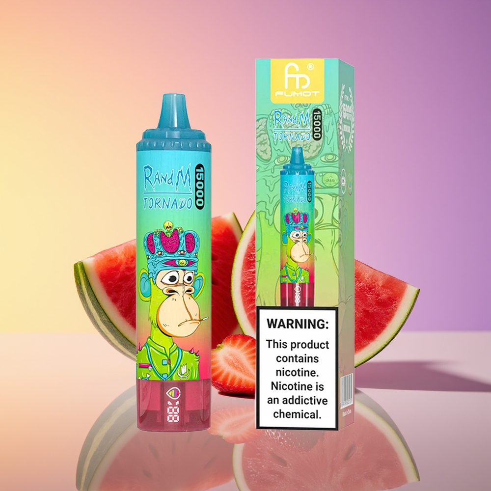 RandM Fumot Tornado 15000 Puff Mesh Coil Çiyələk-Qarpız