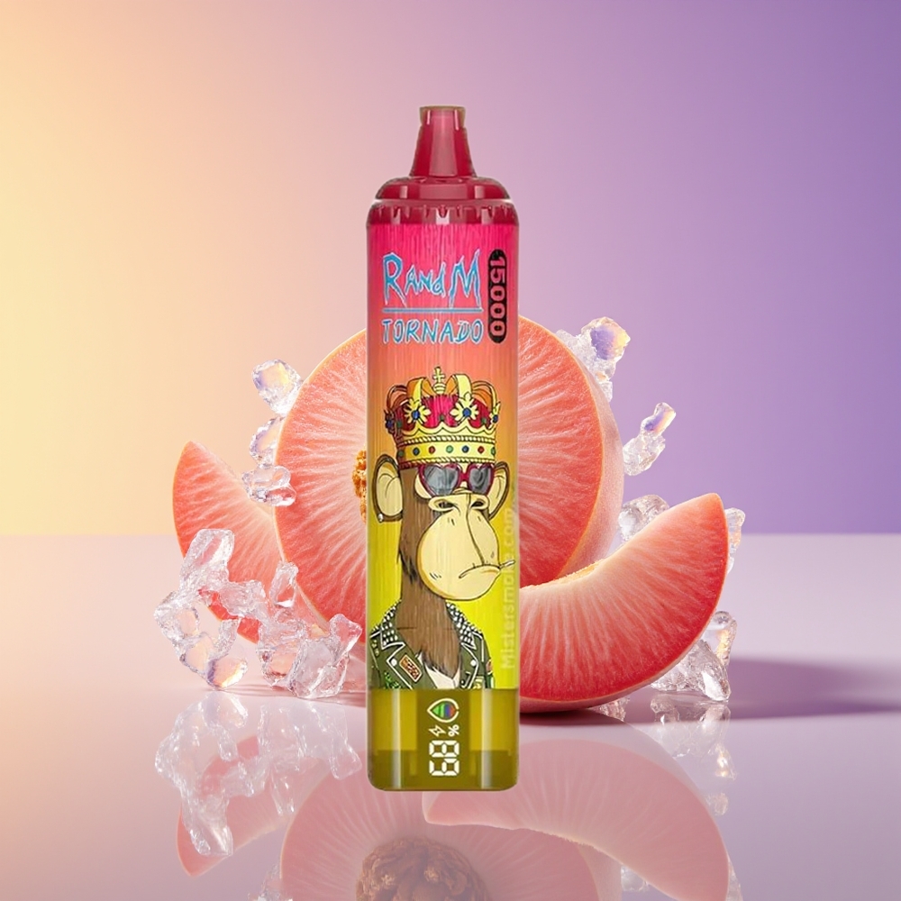 RandM Fumot Tornado 15000 Puffs Buz Şaftalı Birdəfəlik Vape