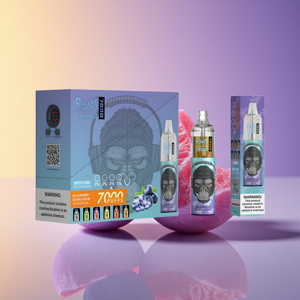 RandM Fumot Tornado 7000 Nəfər RGB Light Göyərti Bubblegum