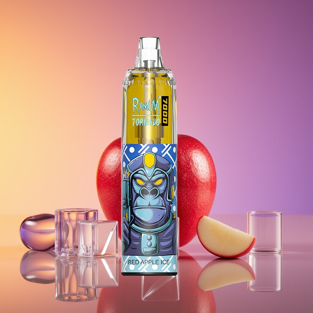 RandM Fumot Tornado 7000 Nəfər RGB Qırmızı Alma Buz