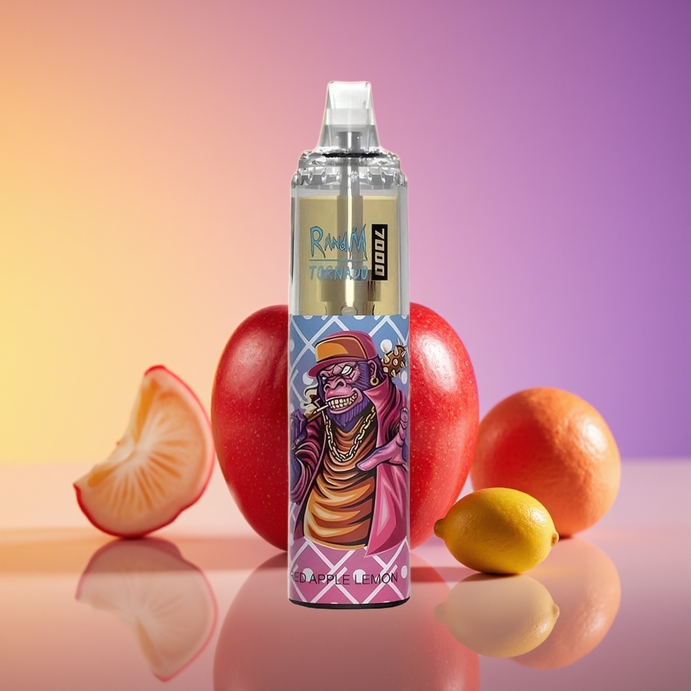 RandM Fumot Tornado 7000 Nəfəs RGB Işıq Qırmızı Alma Limon