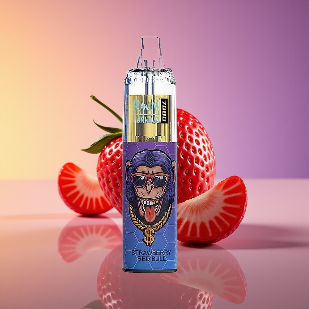 RandM Fumot Tornado 7000 Nəfəs RGB Işıq Çiyələk Qırmızı Bull