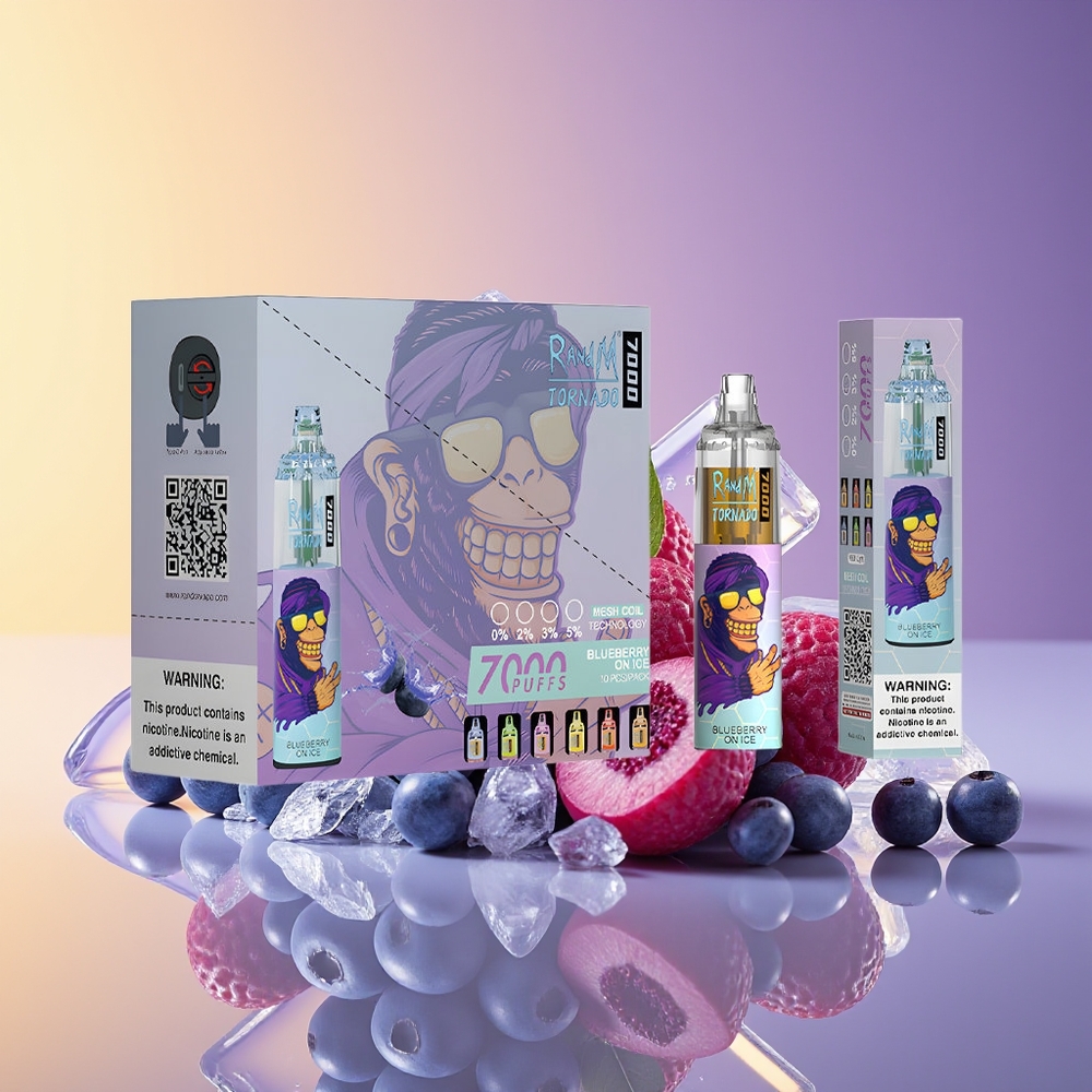 RandM Fumot Tornado 7000 Püf RGB Mavi Giləmeyvə Buz