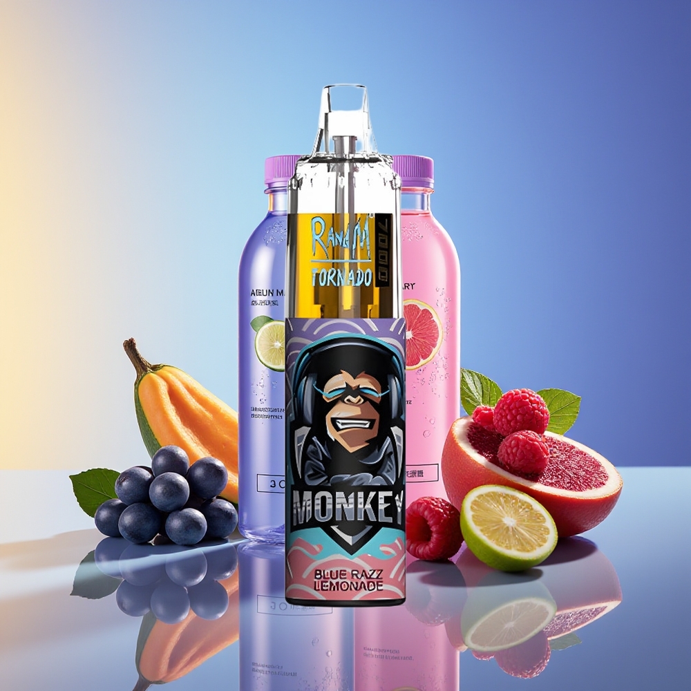 RandM Fumot Tornado 7000 Puff Mesh Coil Mavi Böyürtkən Limonad