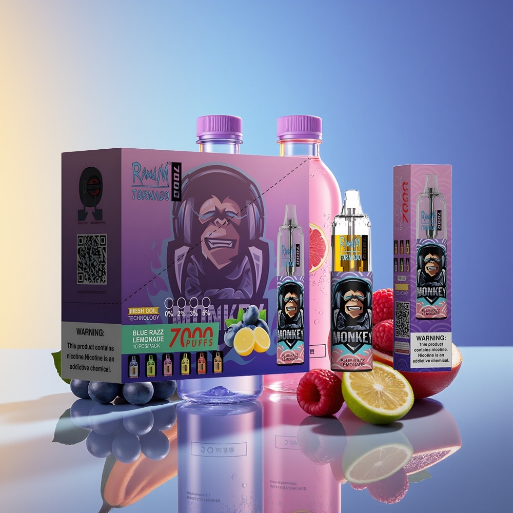 RandM Fumot Tornado 7000 Puff Mesh Coil Mavi Böyürtkən Limonad