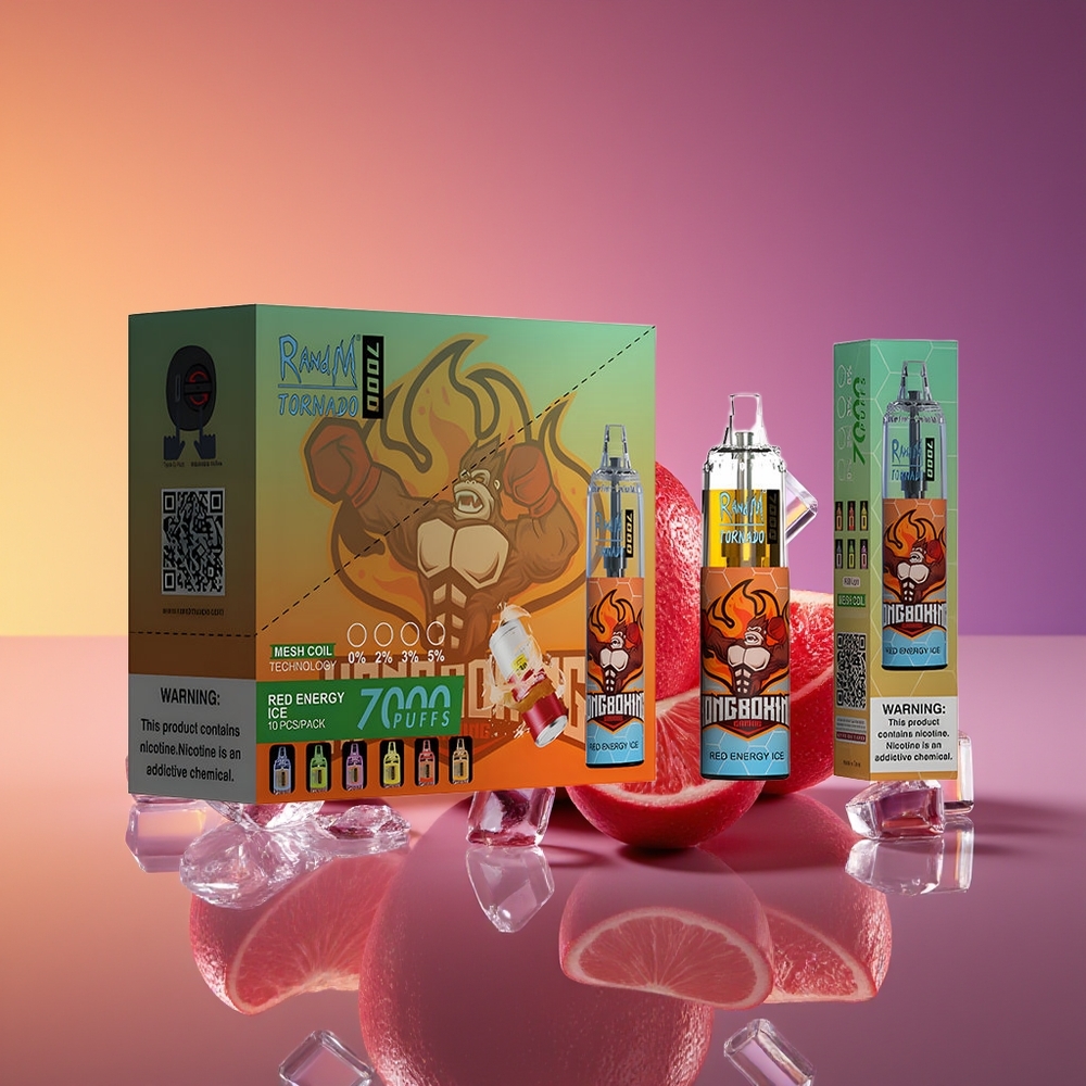 RandM Fumot Tornado 7000 Puff Mesh Qırmızı Enerji Buz