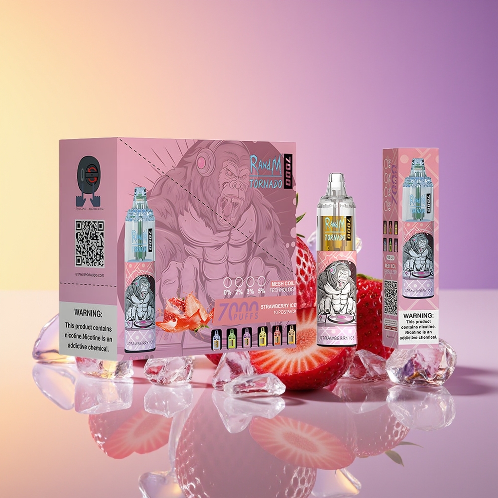 RandM Fumot Tornado 7000 Pufflar Mesh Çiyələk Buz