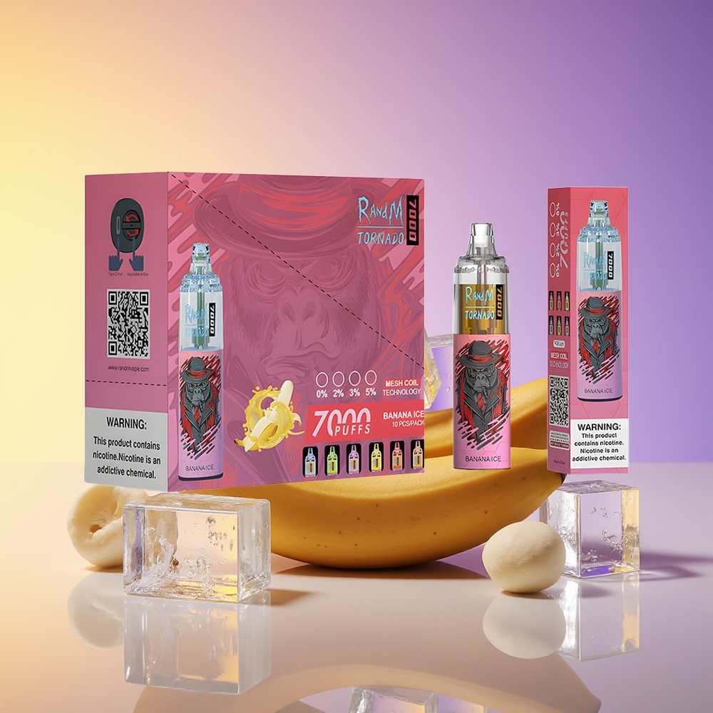 RandM Fumot Tornado 7000 Puffs Mesh Coil Banan Buz