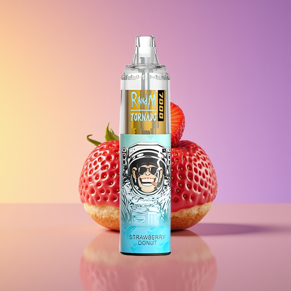 RandM Fumot Tornado 7000 Puffs Mesh Coil Çiyələkli Donut