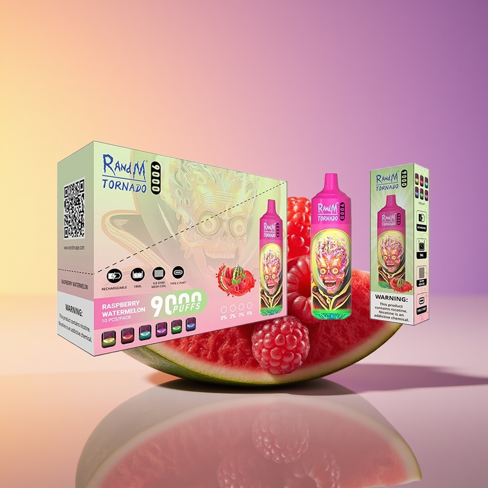 RandM Fumot Tornado 9000 Püf Mesh Coil Ahududu Qarpız