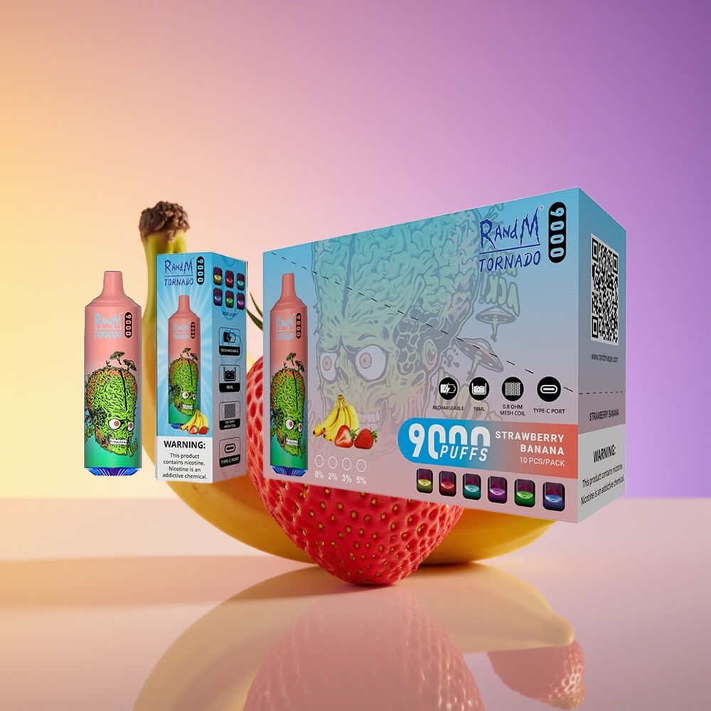 RandM Fumot Tornado 9000 Püf Mesh Çiyələk Banana