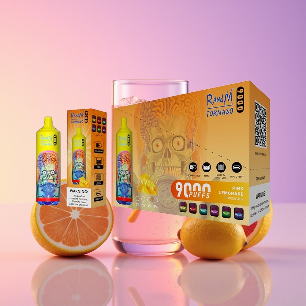 RandM Fumot Tornado 9000 Püflər 18 mL Çəhrayı Limonad