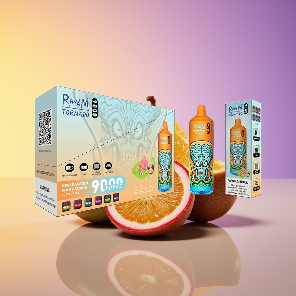 RandM Fumot Tornado 9000 Puff Mesh Coil Kiwi Ehtiras Qvava