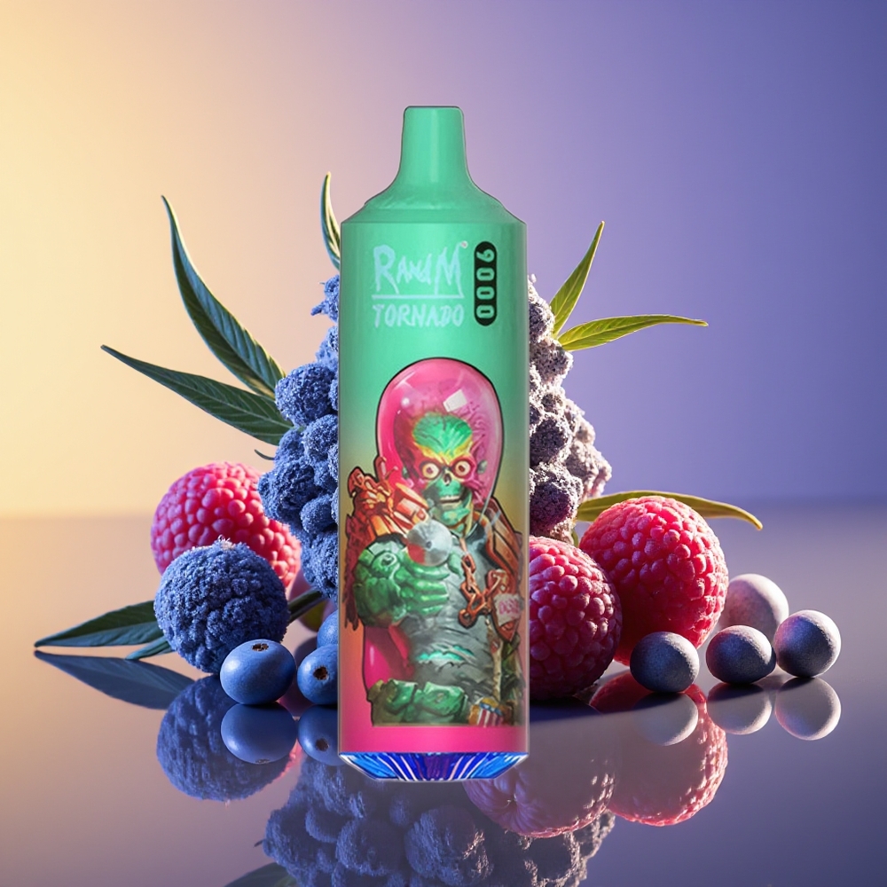 RandM Fumot Tornado 9000 Puff Mesh Göy Razz Kush